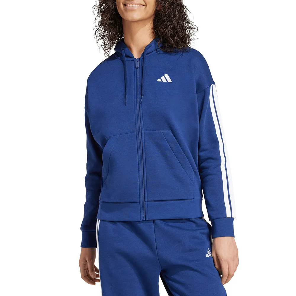 Essentials 3-Stripes Full-Zip Fleece Hoodie sold by Shoebacca product image thumbnail 2