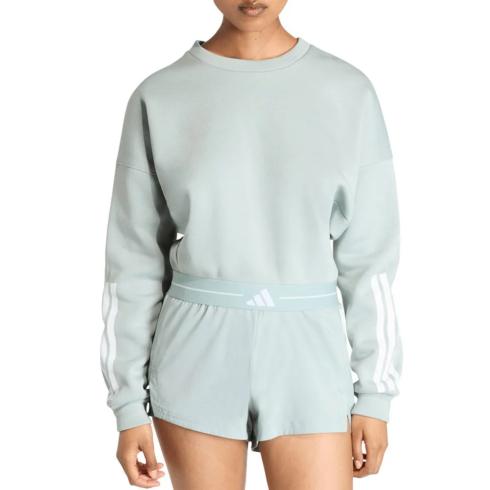 Hyperglam 3-Stripes Cropped Crewneck Sweatshirt sold by Shoebacca product image thumbnail 2