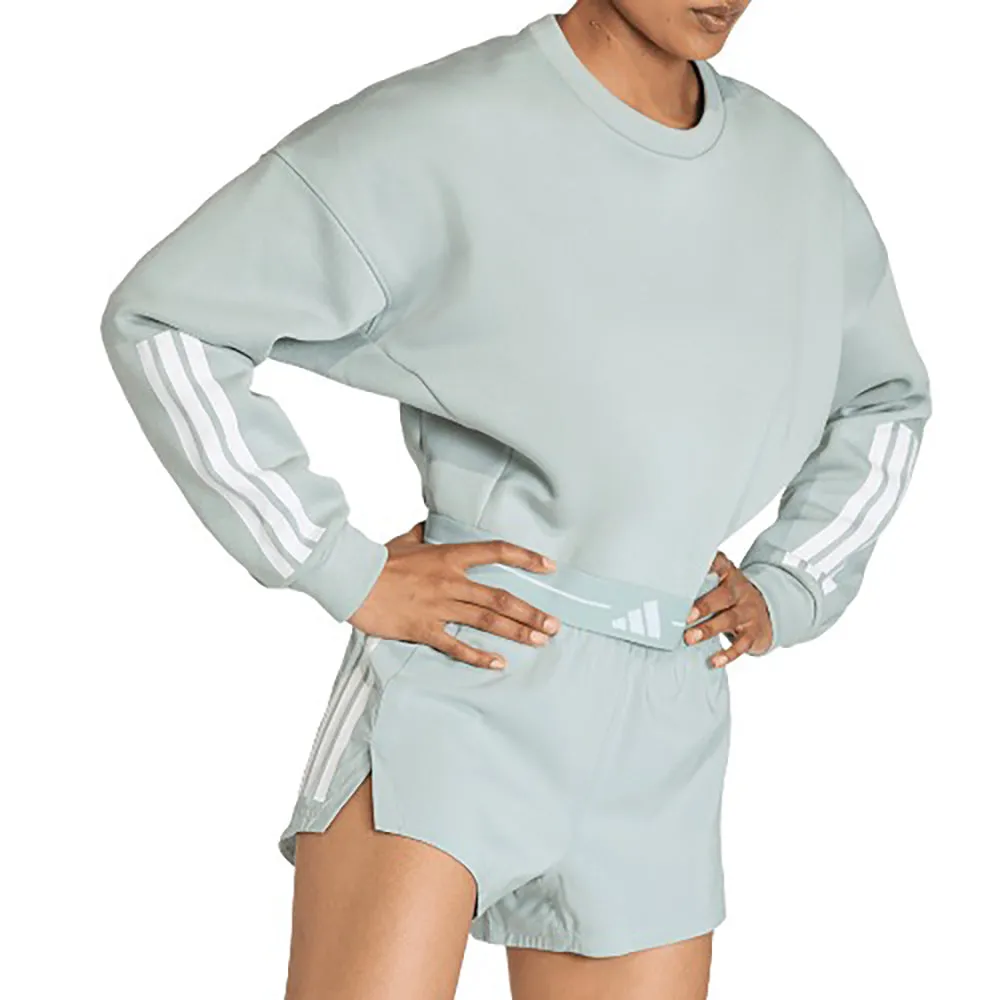 Hyperglam 3-Stripes Cropped Crewneck Sweatshirt sold by Shoebacca product image thumbnail 4