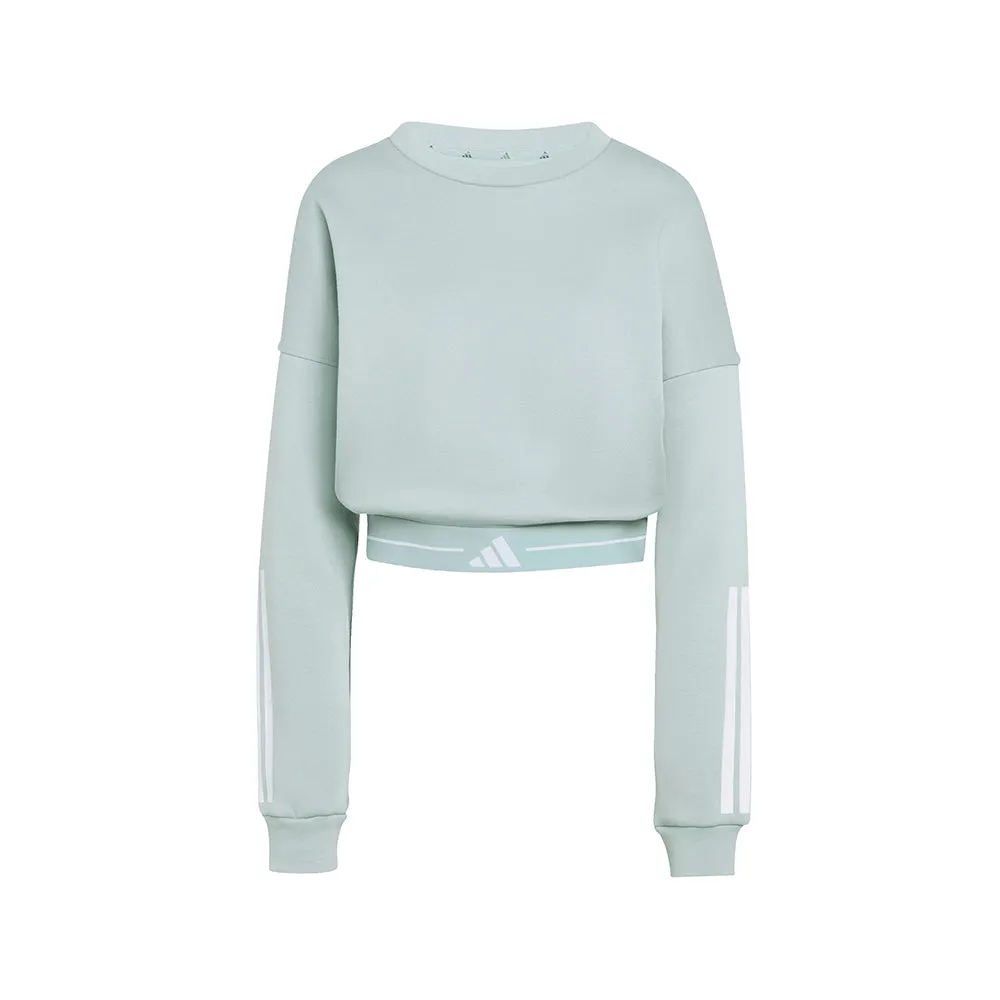 Hyperglam 3-Stripes Cropped Crewneck Sweatshirt sold by Shoebacca