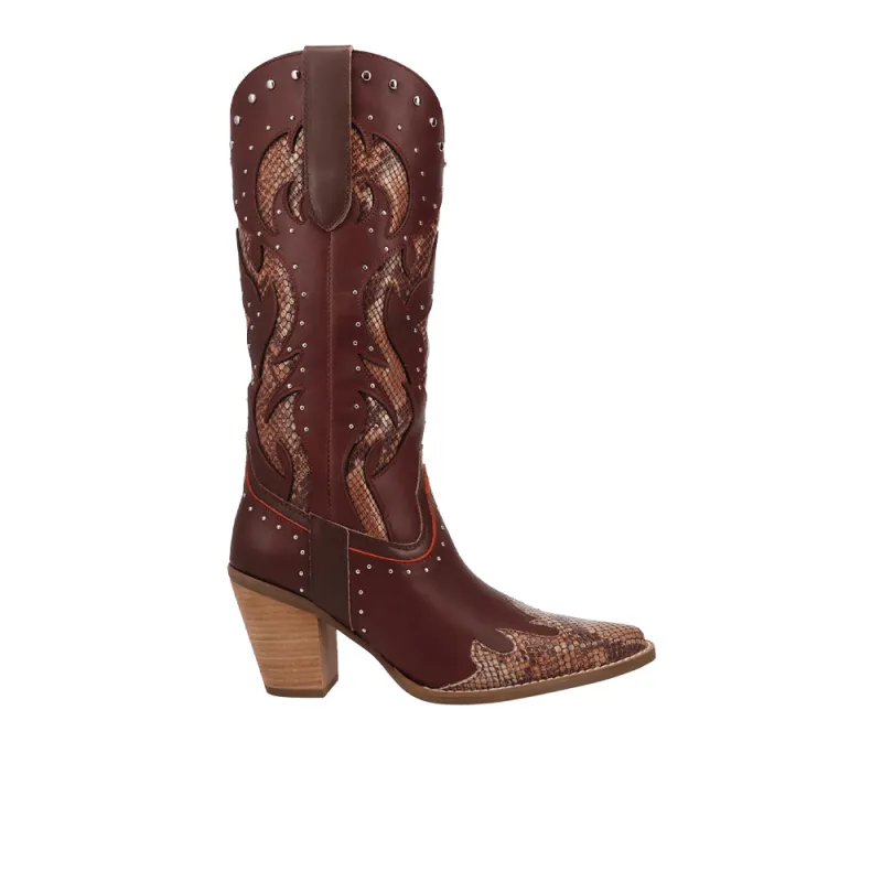 Untamed Leather Snip Toe Pull On Boots made by dingo