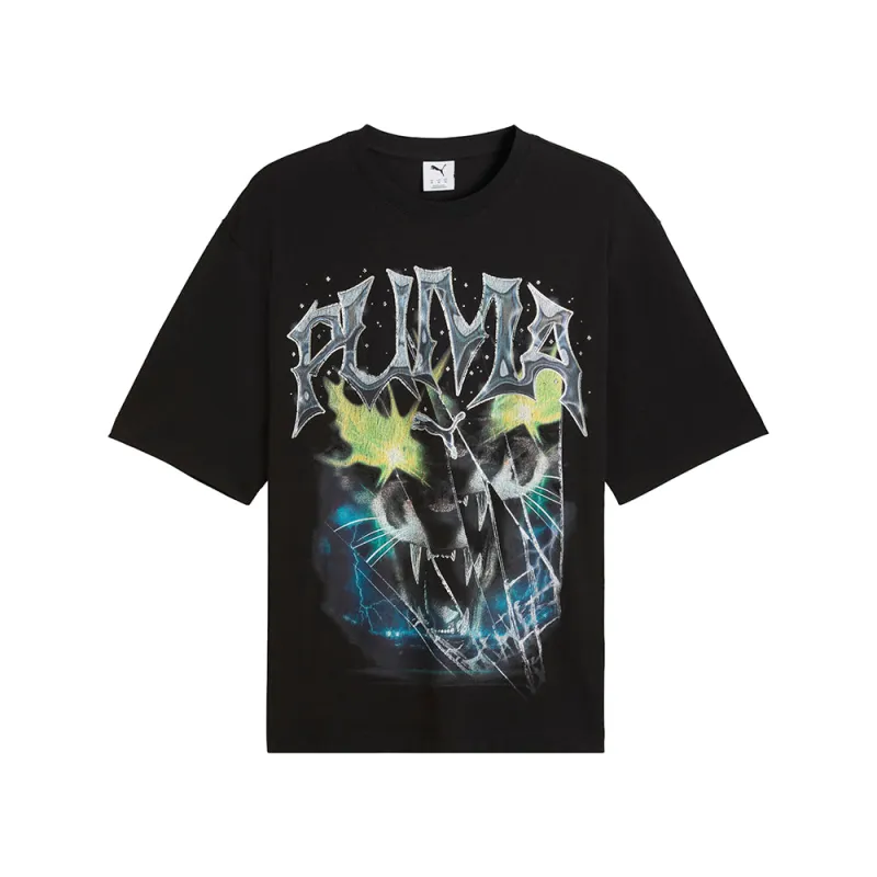 Vintage Cat Boxy Crew Neck Short Sleeve T-Shirt made by Puma