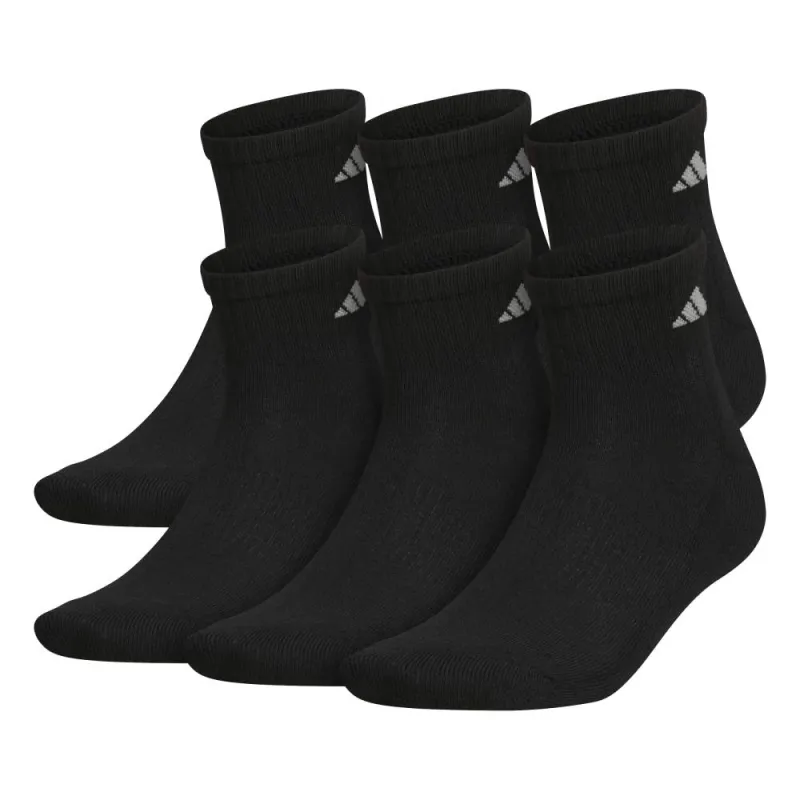 Athletic Cushioned Quarter Socks 6 Pairs made by Adidas