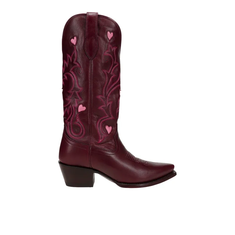 The Annie Hearts Embroidered Snip Toe Cowboy Boots made by Tecovas