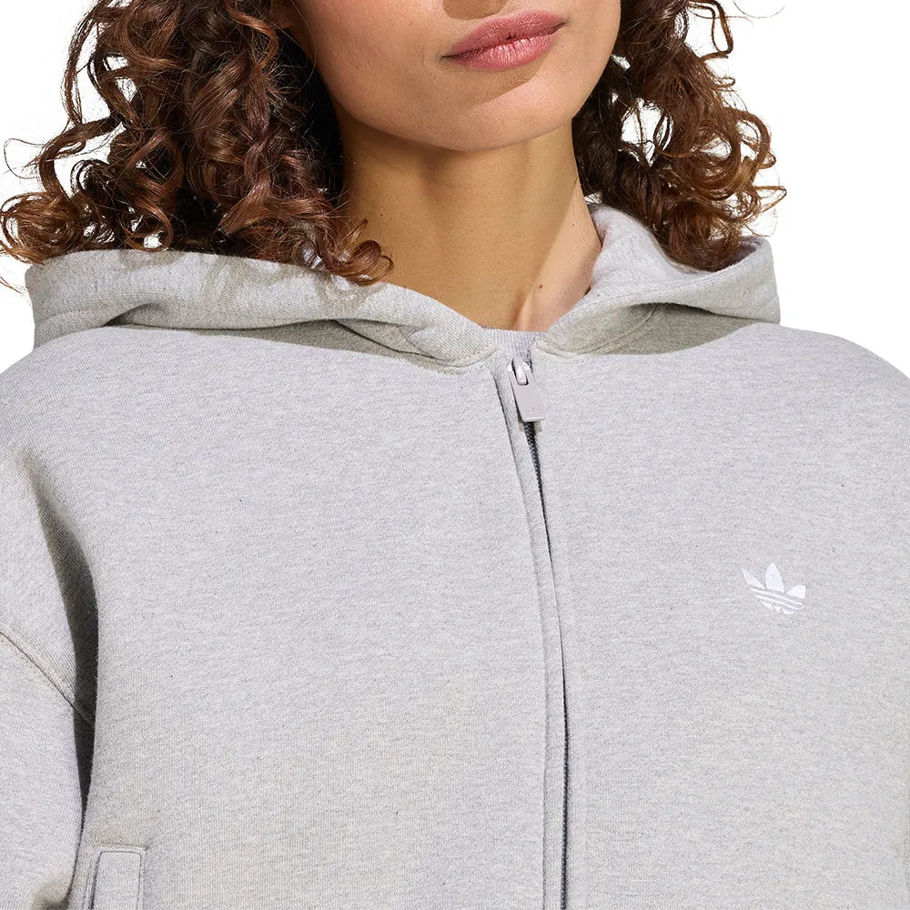 Essentials Fleece Cropped Full-Zip Hoodie sold by Shoebacca product image thumbnail 5