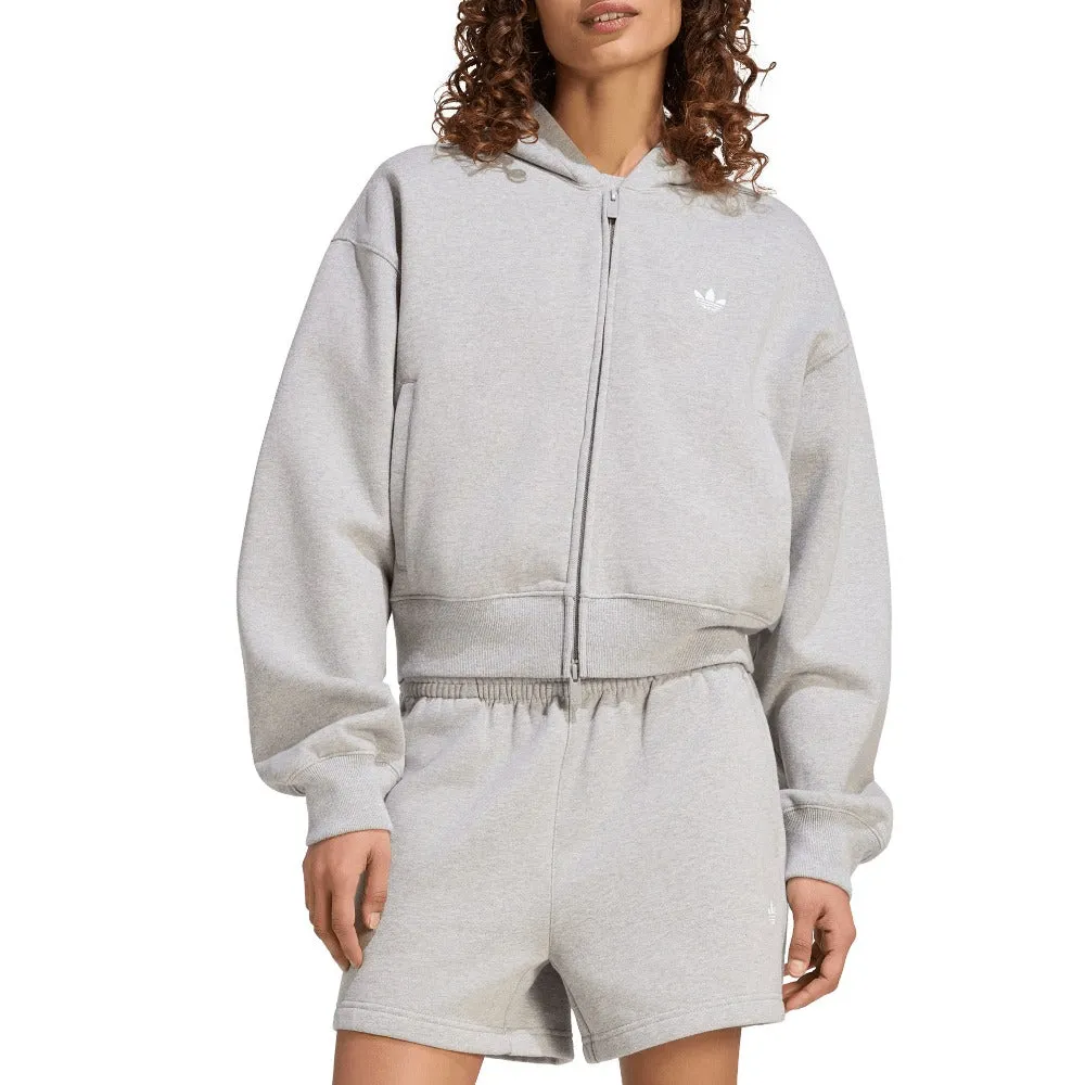 Essentials Fleece Cropped Full-Zip Hoodie sold by Shoebacca product image thumbnail 2