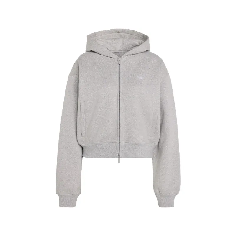 Essentials Fleece Cropped Full-Zip Hoodie made by Adidas