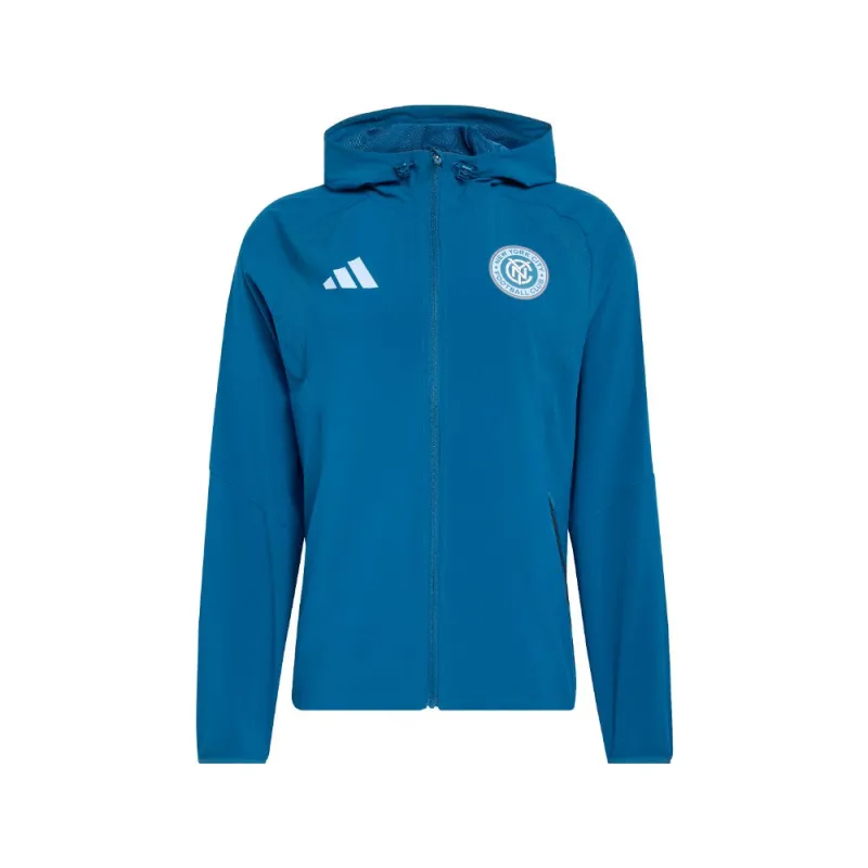 New York City Fc Tiro Travel Full Zip Windbreaker made by Adidas