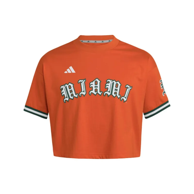 Miami Hurricanes Cropped Jersey made by Adidas