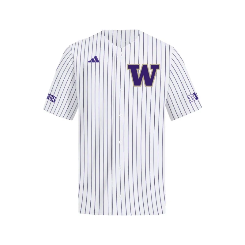 Washington Pinstripe Full Button Jersey made by Adidas