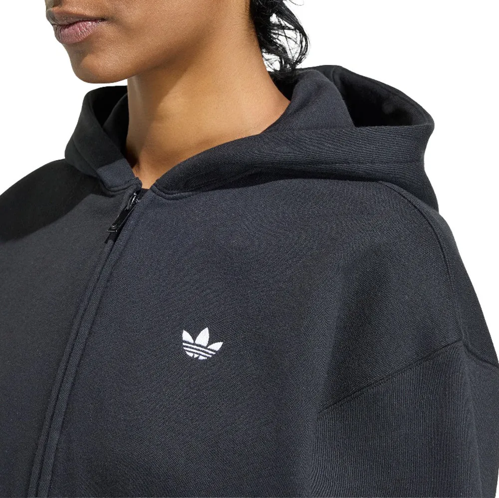 Essentials Fleece Cropped Full-Zip Hoodie sold by Shoebacca product image thumbnail 5