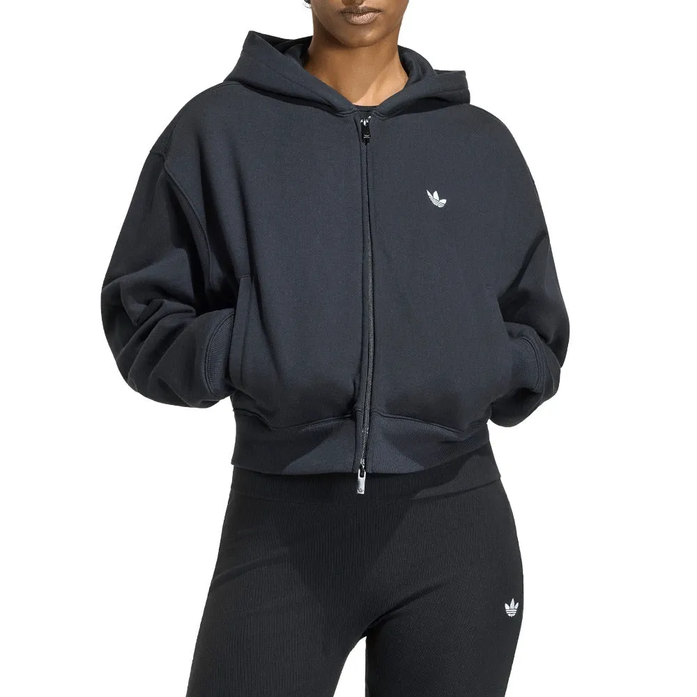 Essentials Fleece Cropped Full-Zip Hoodie sold by Shoebacca product image thumbnail 2