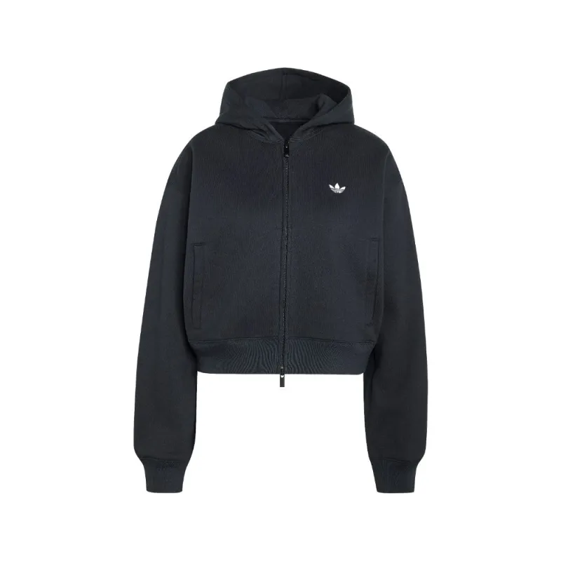 Essentials Fleece Cropped Full-Zip Hoodie made by Adidas