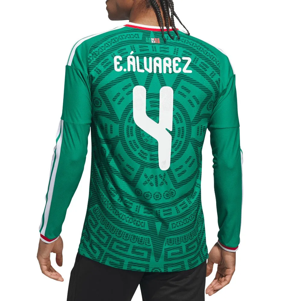 Mexico 26 Home Alvarez Authentic Long Sleeve Jersey sold by Shoebacca product image thumbnail 4