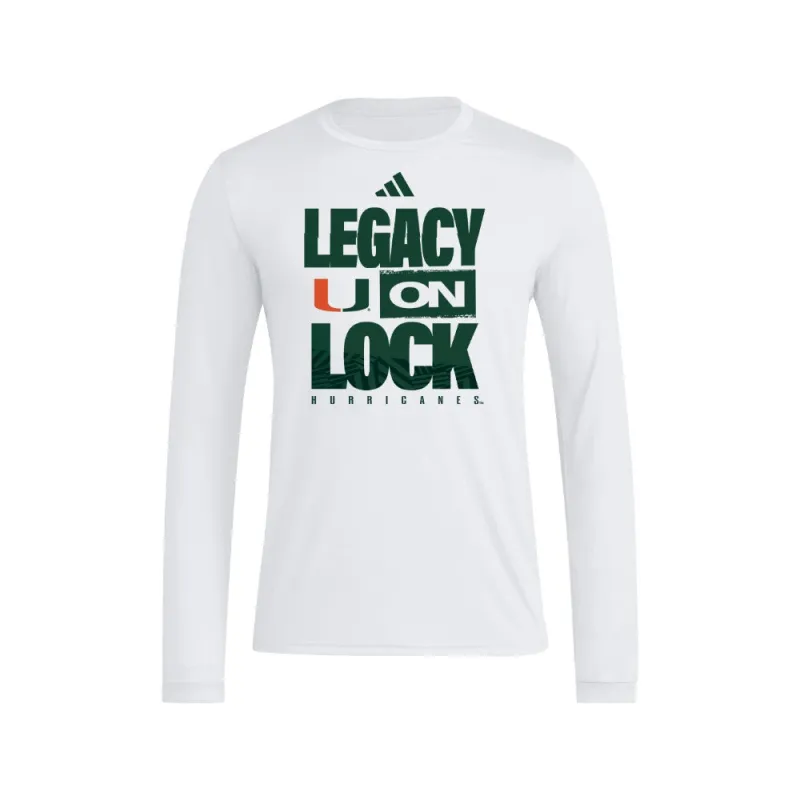 Miami Hurricanes Selection Sunday Pregame Tee made by Adidas