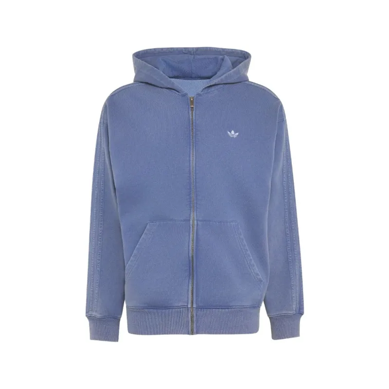 Trefoil Essentials Washed Full Zip Loose Hoodie made by Adidas