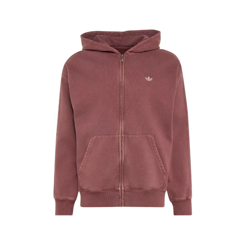 Trefoil Essentials Washed Full Zip Loose Hoodie made by Adidas