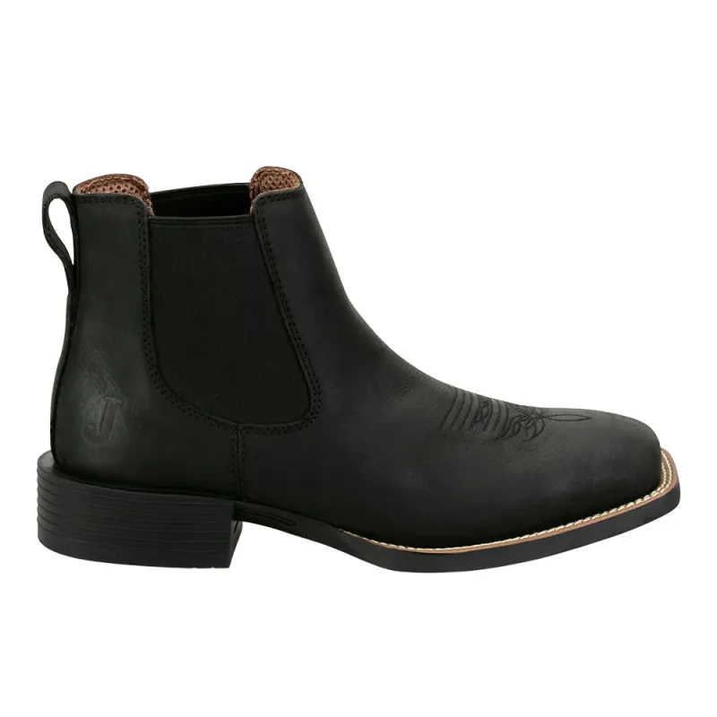 Norman Square Toe Pull On Cowboy Boots made by Justin Boots