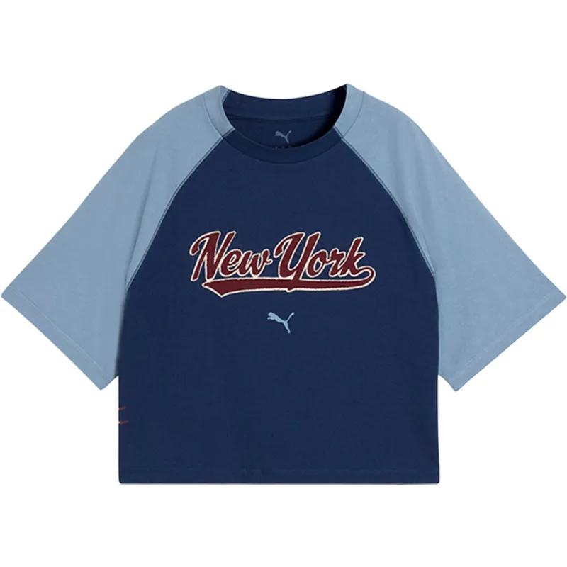 Wardrobe Essentials NYC Mock Crew Neck Short Sleeve T-Shirt made by Puma