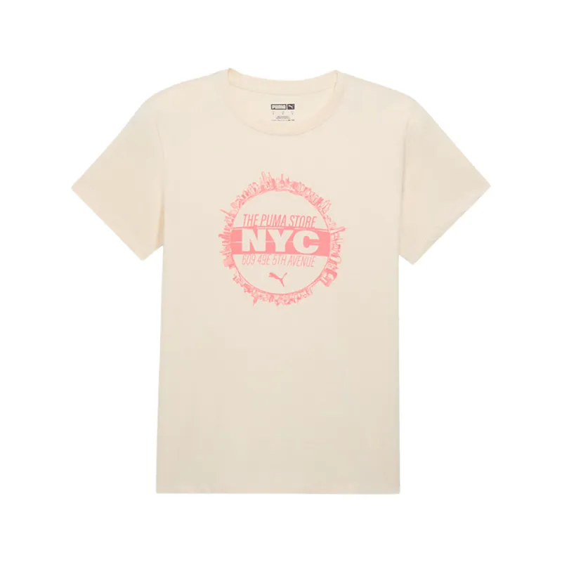 Graphics NYC Skyline Crew Neck Short Sleeve T-Shirt made by Puma