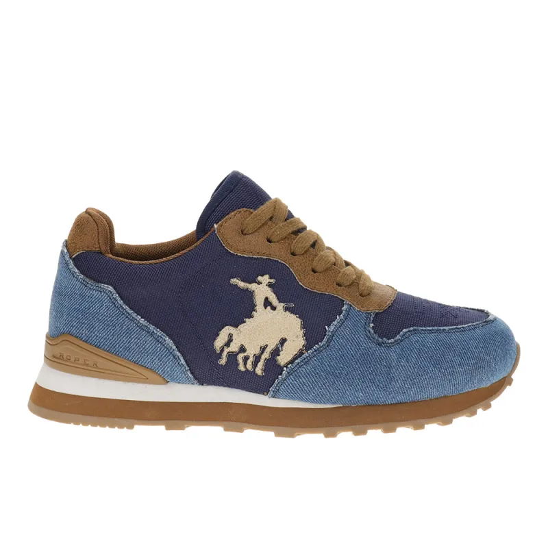 Giddyup Denim Lace Up Sneakers made by Roper