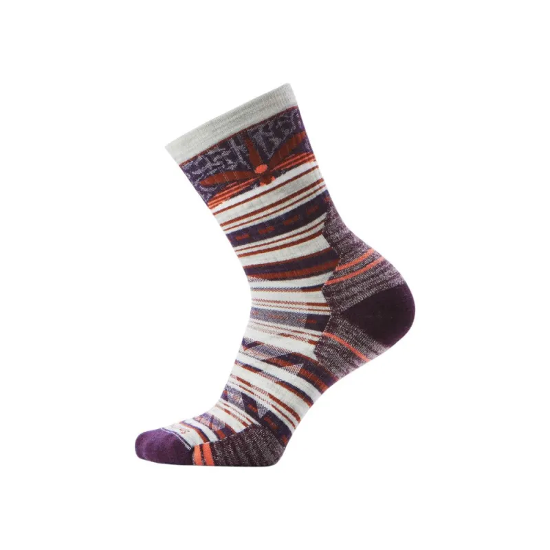 Hike Targeted Cushion Dragon Stitch Mid Crew Socks made by Smartwool