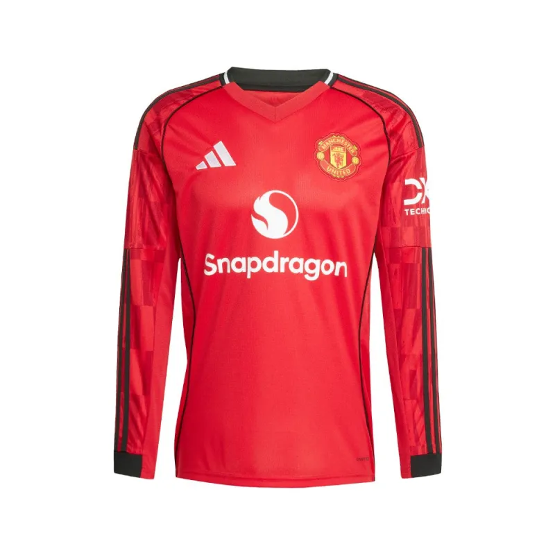 Manchester United 25/26 Long Sleeve Home Jersey made by Adidas