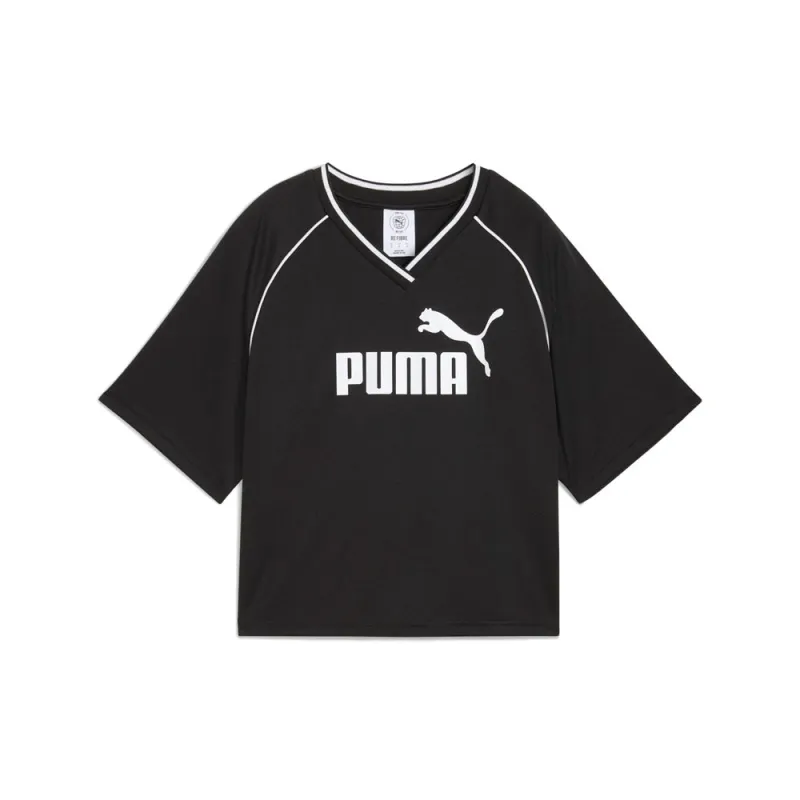 Essentials Relaxed Cropped Football Jersey made by Puma