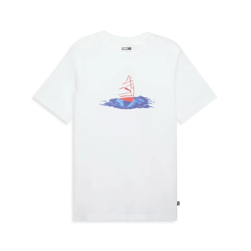 NYC Boat Racing Graphic Crew Neck Short Sleeve T-Shirt made by Puma