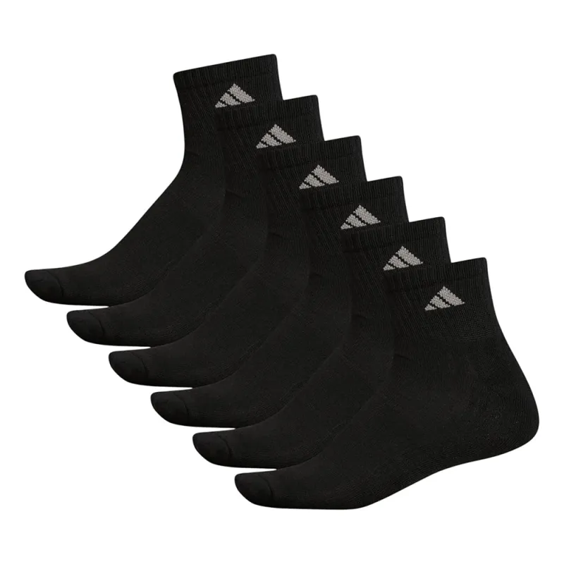 Athletic Cushioned 6-Pack Quarter Socks made by Adidas