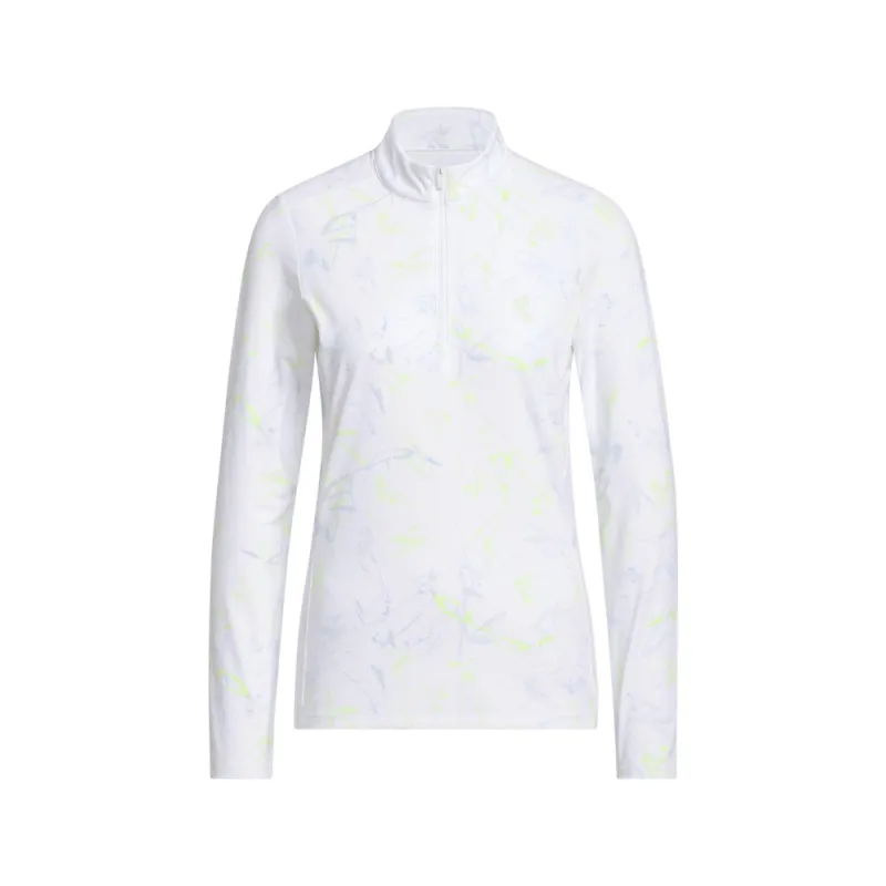 Ultimate365 Printed Quarter-Zip Mock Neck Top made by Adidas