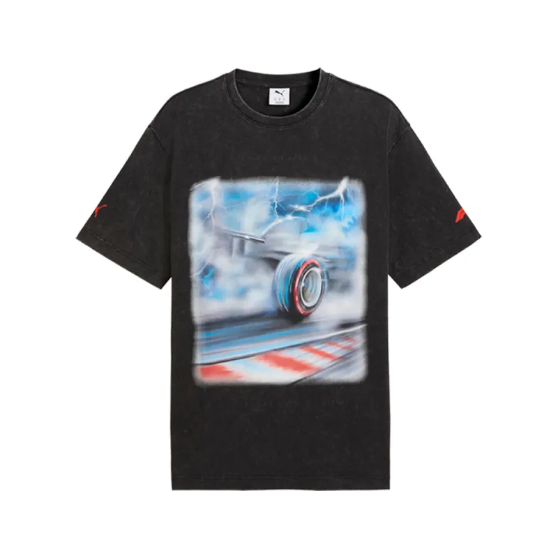 F1 Tyre Relaxed Graphic Crew Neck Short Sleeve T-Shirt made by Puma