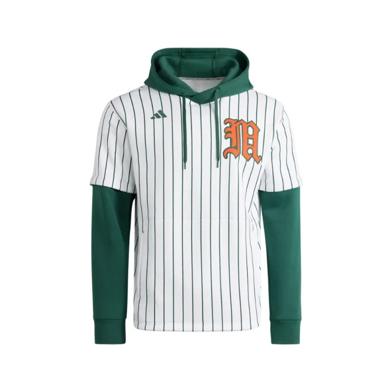 Miami Hurricanes Baseball Jersey Hoodie made by Adidas