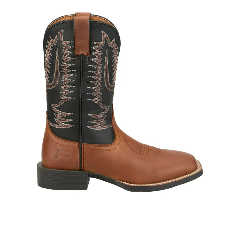 Gage Square Toe Pull On Cowboy Boots made by Justin Boots