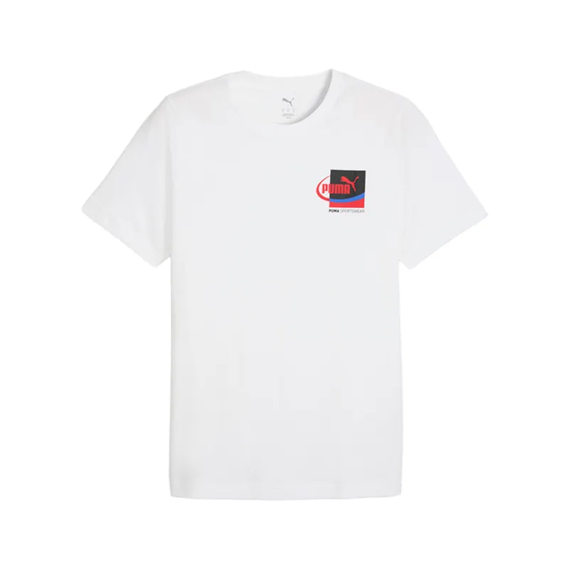 House of Graphics Small Box Crew Neck Short Sleeve T-Shirt made by Puma