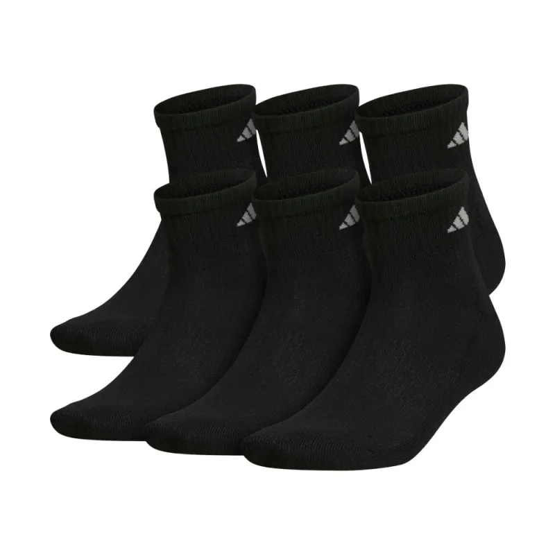 Athletic Cushioned 6-Pack Quarter Socks made by Adidas