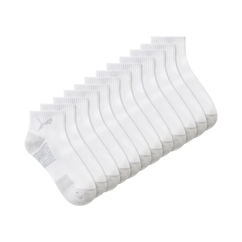 6-Pack 1/2 Terry Quarter Length Crew Socks made by Puma