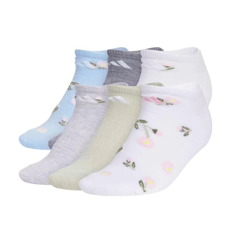 Athletic Cushioned Graphic 6pk No Show Socks made by Adidas