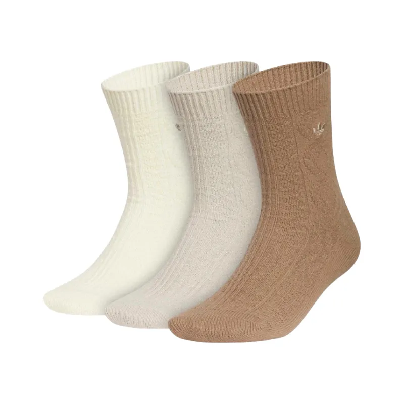 Ori Cable Knit 3-Pack Crew Socks made by Adidas