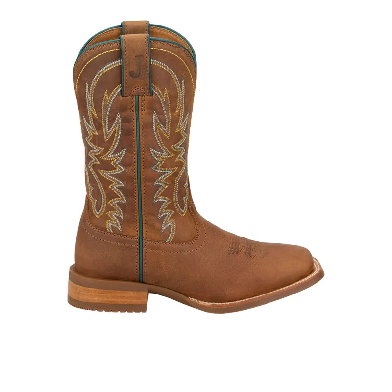 Outlaw Ryley Square Toe Pull On Cowboy Boots made by Justin Boots