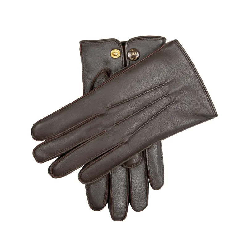 Men’s Heritage Touchscreen Three-Point Fur-Lined Leather Gloves sold by Dents Gloves