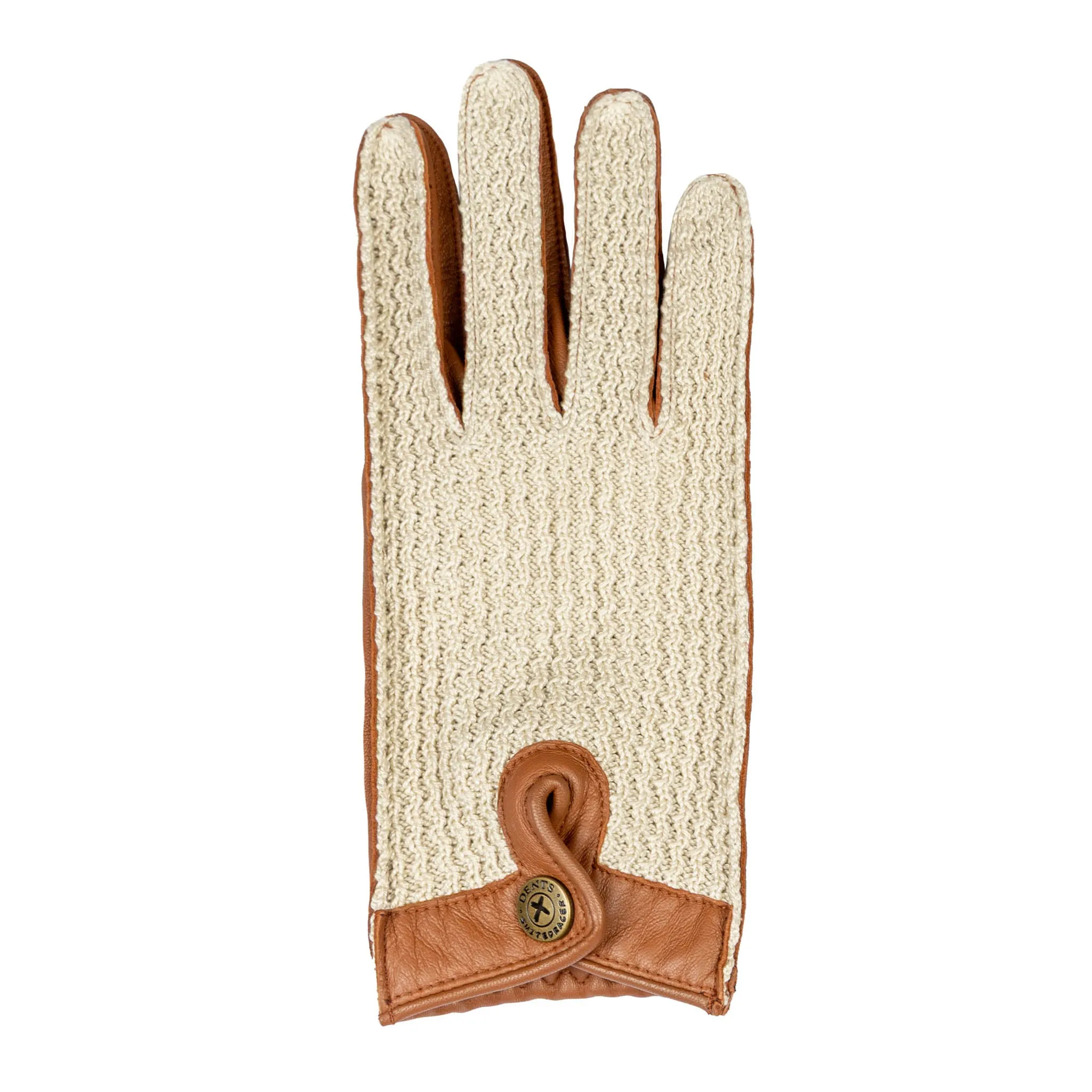 Men’s The Suited Racer Touchscreen Crochet-Back Leather Driving Gloves sold by Dents Gloves product image thumbnail 3