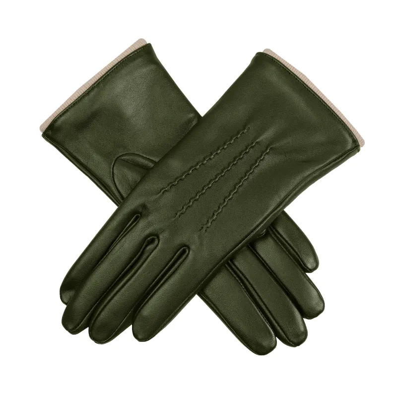 Women’s Heritage Touchscreen Handsewn Three-Point Wool-Lined Leather Gloves sold by Dents Gloves