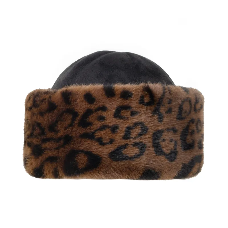 Women's Faux Suede Hat with Faux Fur Brim sold by Dents Gloves
