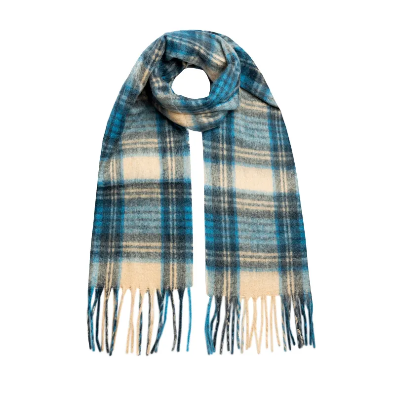 Men's Check Blanket Scarf with Tassels sold by Dents Gloves