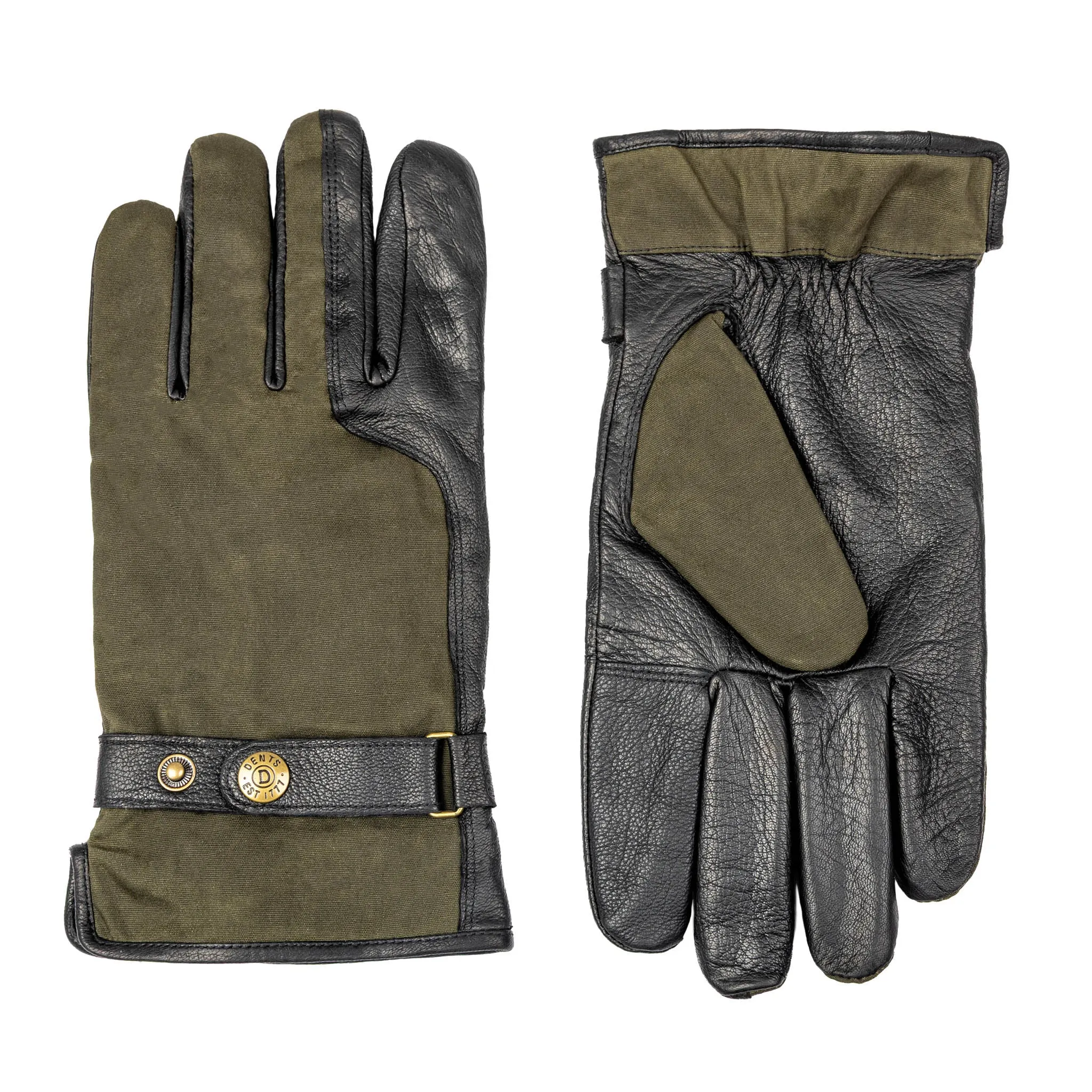 Men's Water-Resistant Thinsulate-Lined Imitation Deerskin Leather Gloves with Waxed Cotton sold by Dents Gloves product image thumbnail 4