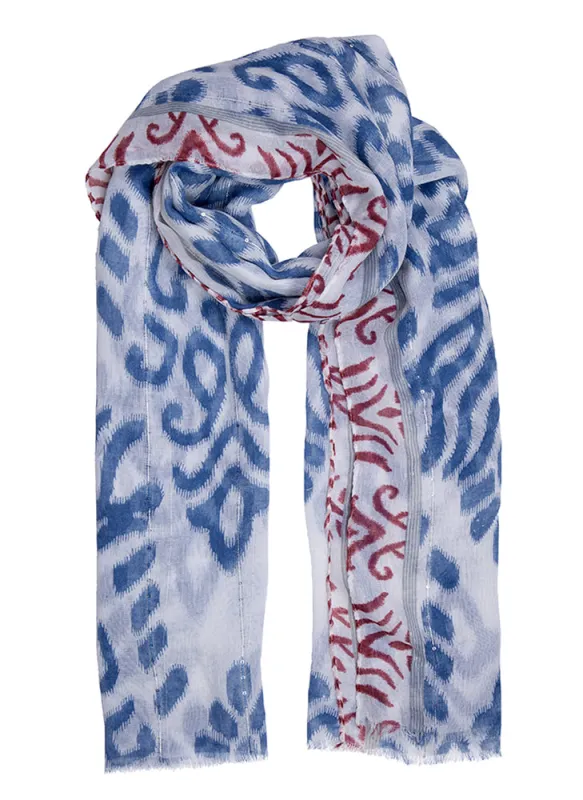 Women's Geometric Print Lightweight Scarf made by Dents Gloves