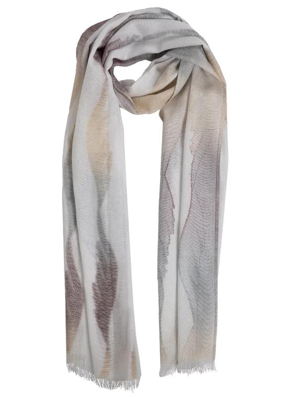 Women's Abstract Feathers Pattern Lightweight Scarf sold by Dents Gloves
