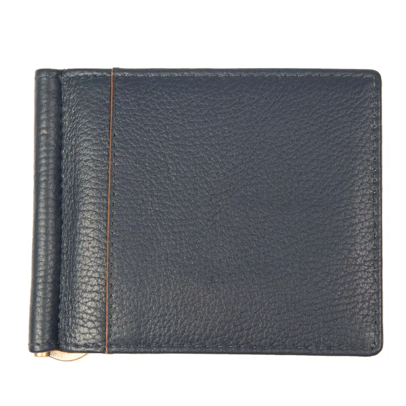 Men's Pebble Grain Leather Bifold Wallet with Money Clip and RFID Blocking sold by Dents Gloves