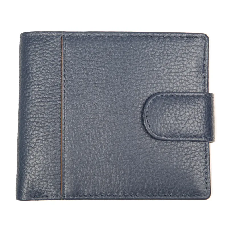 Men's Pebble Grain Leather Bifold Wallet with RFID Blocking and Coin Purse made by Dents Gloves